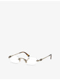 Miu Miu oval-frame metal glasses MU 53WV, imported from the UK