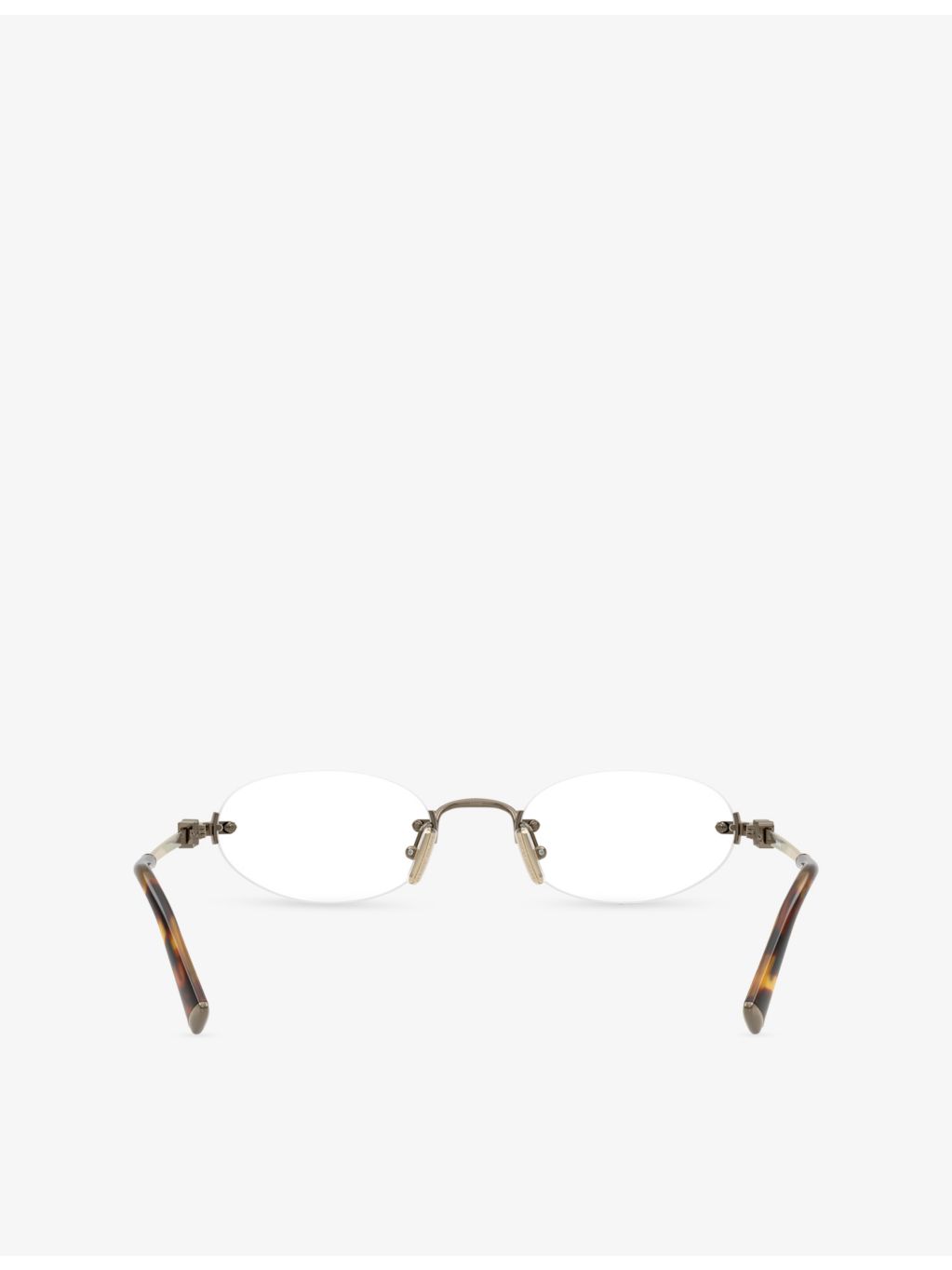 Miu Miu oval-frame metal glasses MU 53WV, imported from the UK