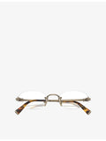 Miu Miu oval-frame metal glasses MU 53WV, imported from the UK