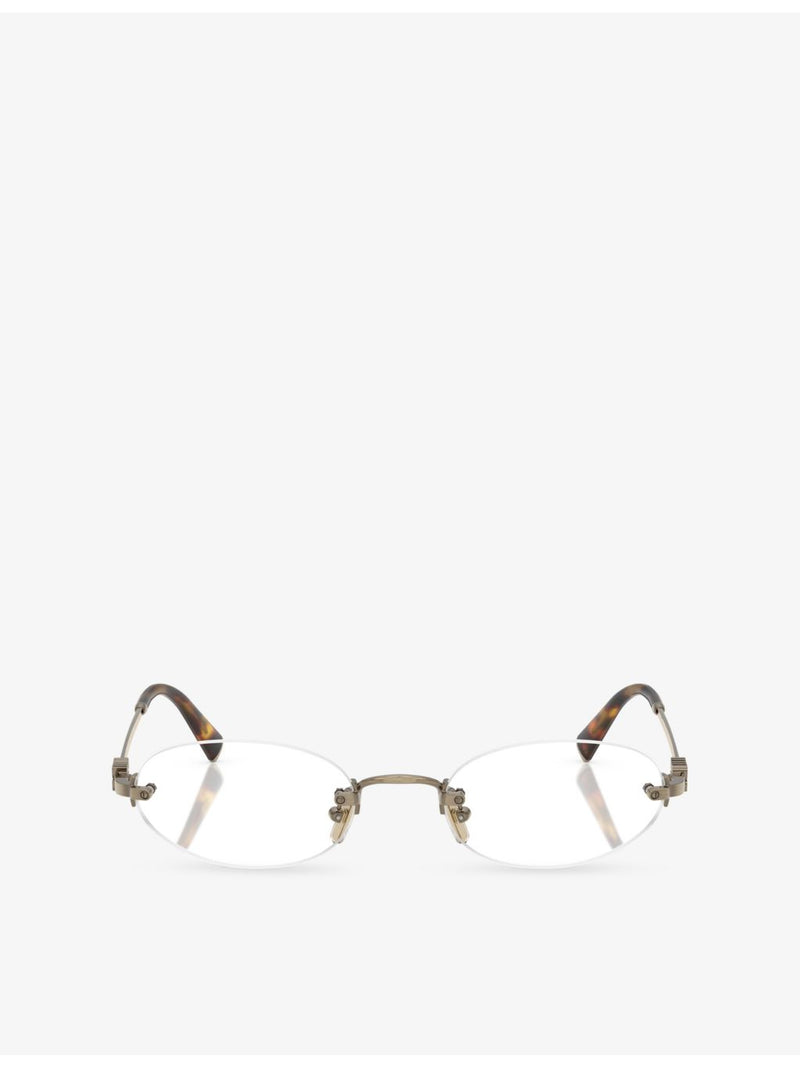Miu Miu oval-frame metal glasses MU 53WV, imported from the UK