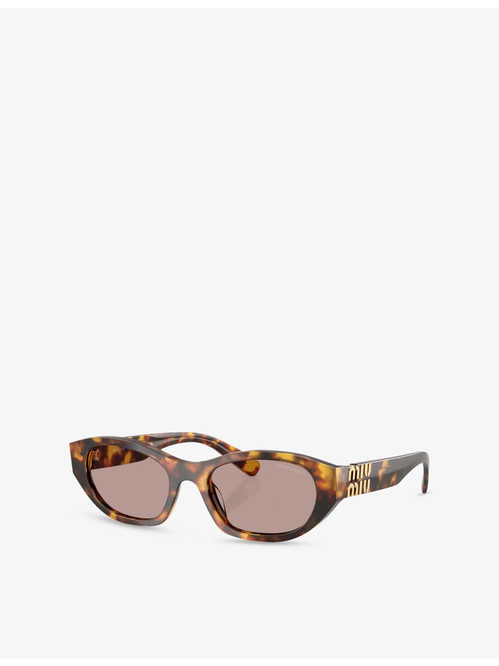Miu Miu tortoise acetate sunglasses with irregular frame (British brand)