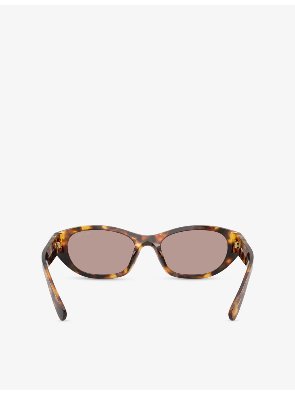 Miu Miu tortoise acetate sunglasses with irregular frame (British brand)