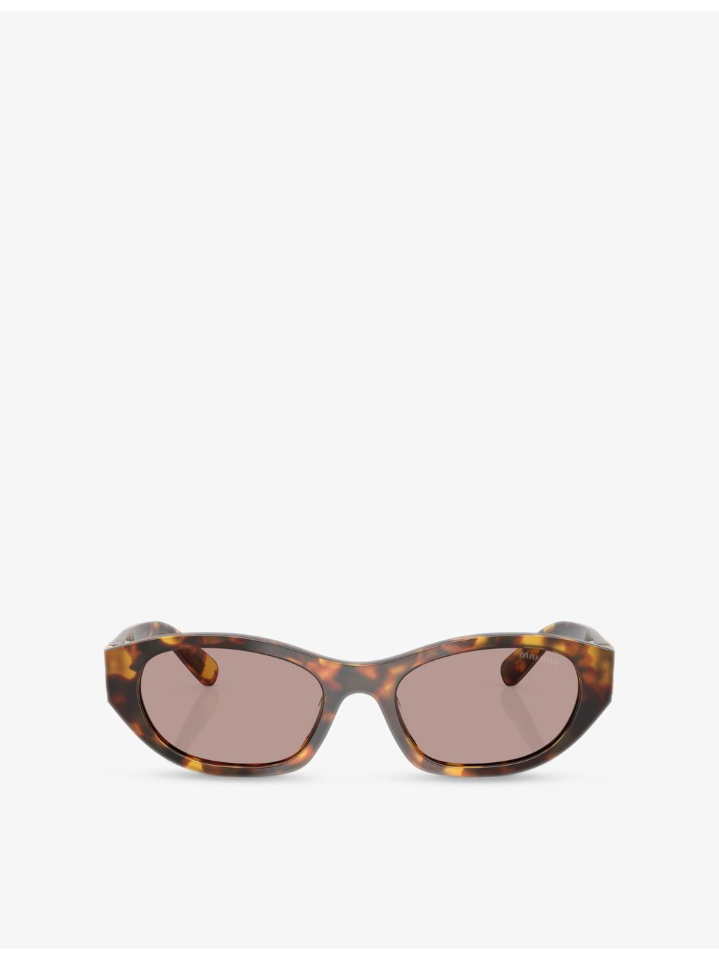 Miu Miu tortoise acetate sunglasses with irregular frame (British brand)