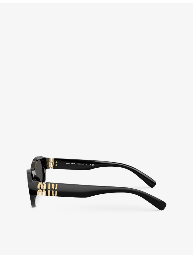 Miu Miu MU A03S oval acetate sunglasses, UK version