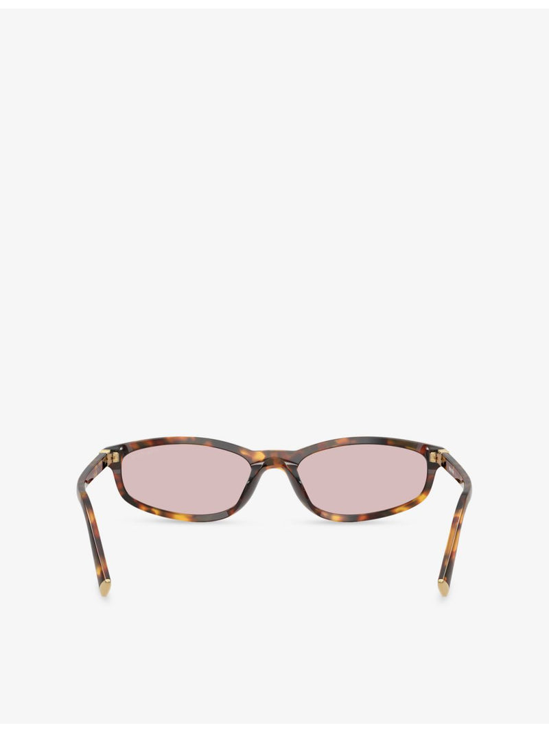 Miu Miu oval-frame acetate sunglasses 5cm lens (British brand)