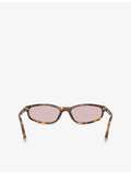 Miu Miu oval-frame acetate sunglasses 5cm lens (British brand)