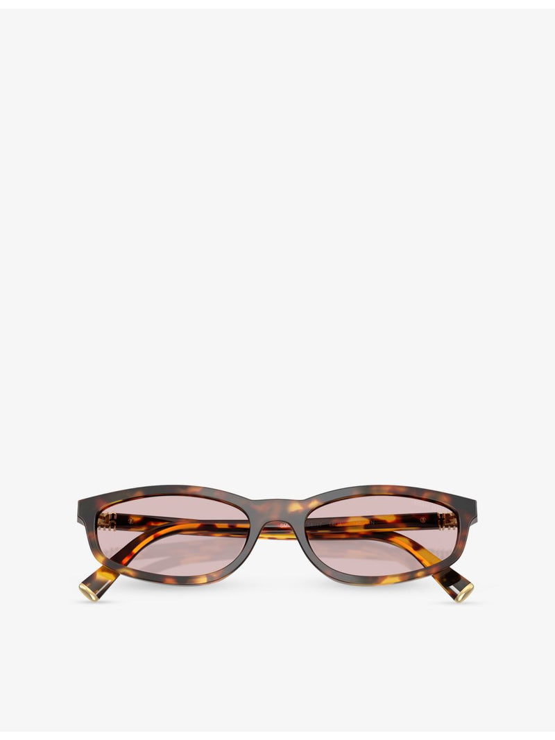 Miu Miu oval-frame acetate sunglasses 5cm lens (British brand)