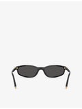 Miu Miu acetate oval sunglasses with tinted lenses, UK version