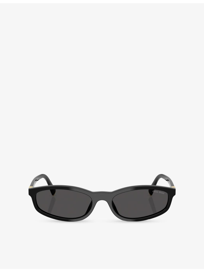 Miu Miu acetate oval sunglasses with tinted lenses, UK version