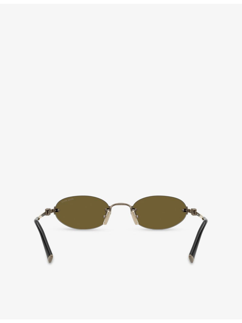 Miu Miu A54S oval metal sunglasses (British brand)