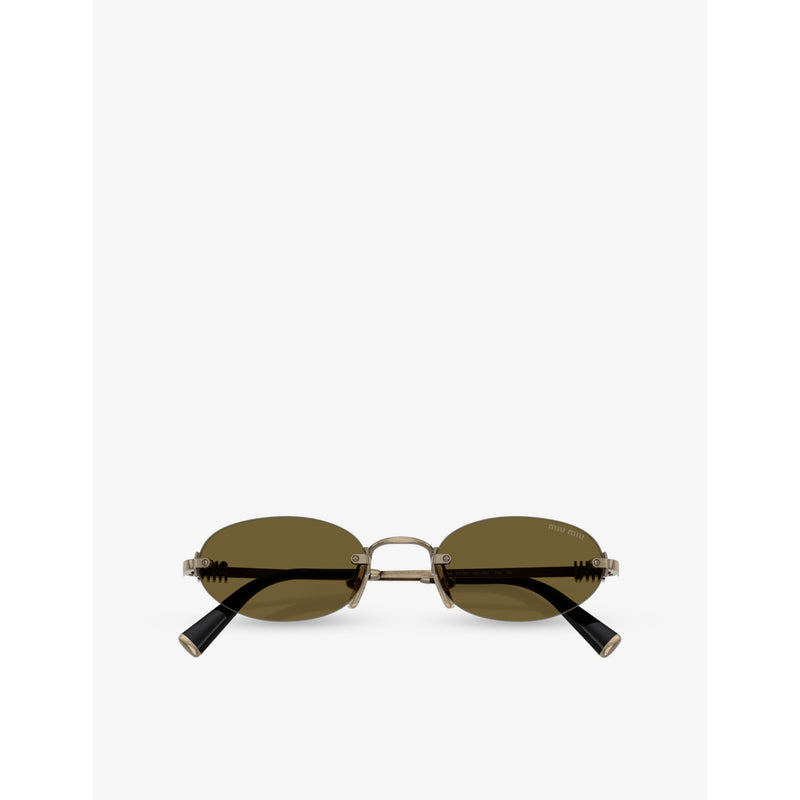 Miu Miu A54S oval metal sunglasses (British brand)