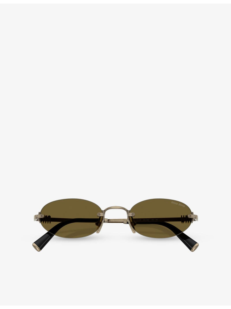 Miu Miu A54S oval metal sunglasses (British brand)