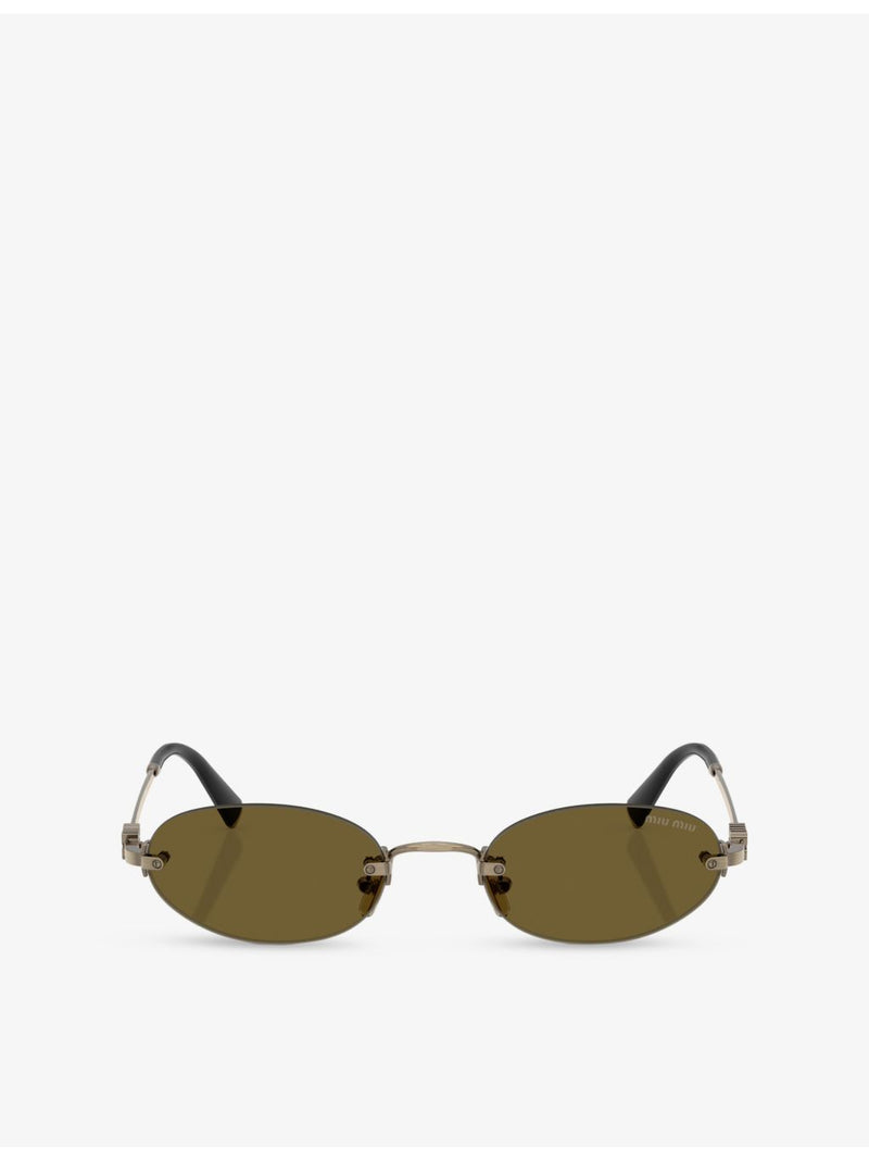 Miu Miu A54S oval metal sunglasses (British brand)