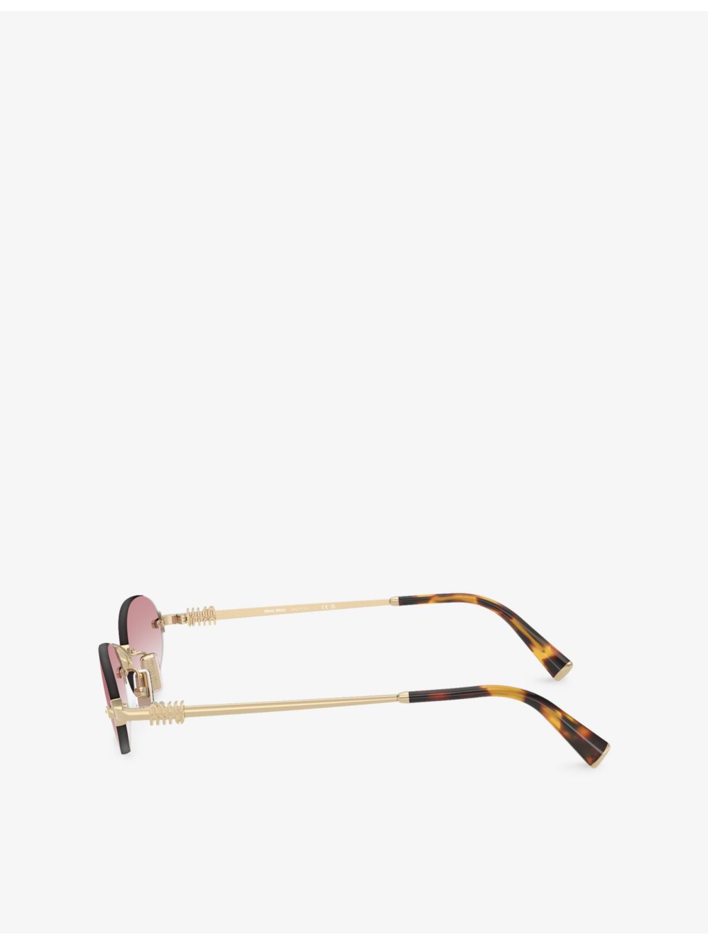 Miu Miu oval-frame metal sunglasses - British product