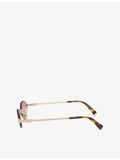 Miu Miu oval-frame metal sunglasses - British product