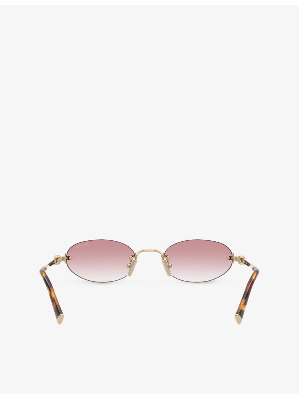 Miu Miu oval-frame metal sunglasses - British product