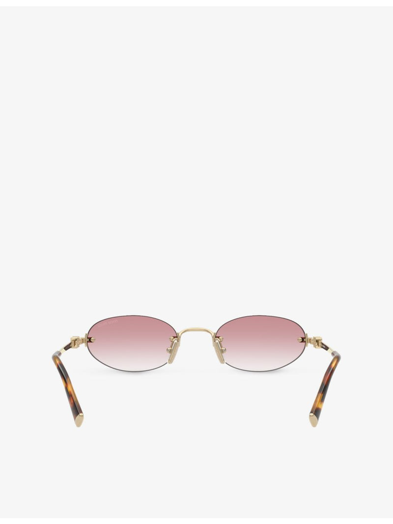 Miu Miu oval-frame metal sunglasses - British product