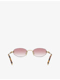 Miu Miu oval-frame metal sunglasses - British product