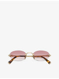 Miu Miu oval-frame metal sunglasses - British product
