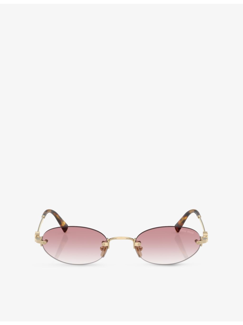 Miu Miu oval-frame metal sunglasses - British product