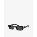Prada PR B06S rectangle-frame acetate sunglasses, imported from the UK