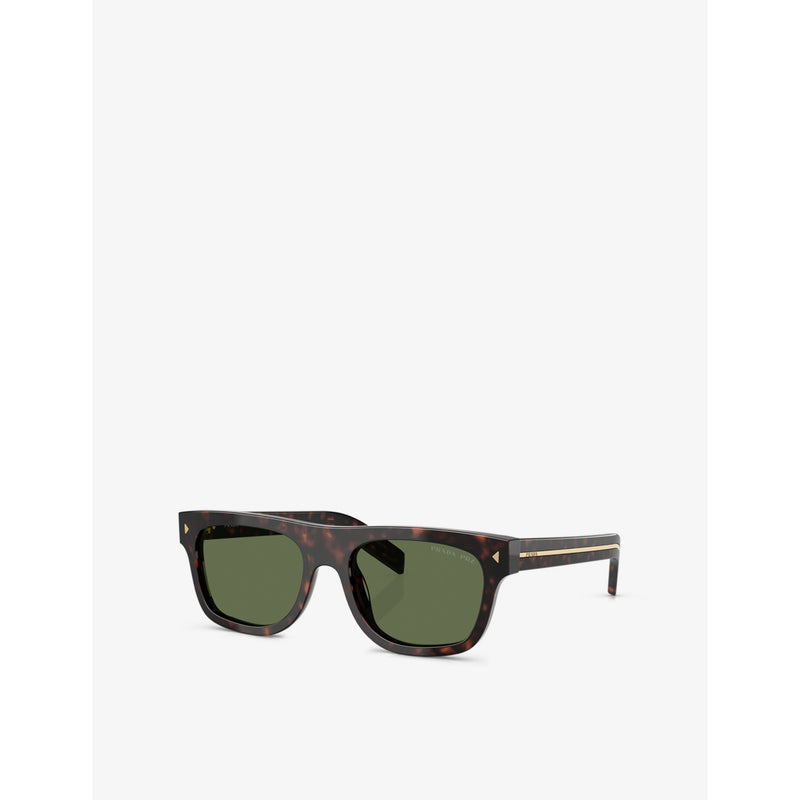 Prada PR B12S pillow-frame acetate sunglasses tortoiseshell - British product