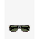 Prada PR B12S pillow-frame acetate sunglasses tortoiseshell - British product