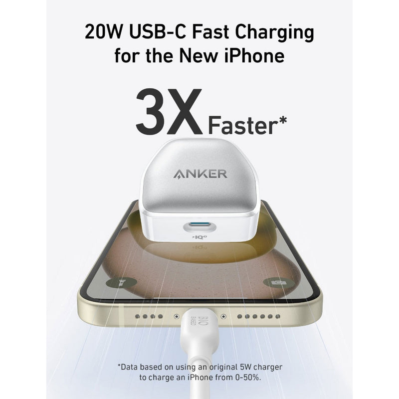Anker Nano 20W USB-C compact charger, UK version