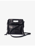 Maje fringed mock-croc leather cross-body bag, imported from the UK