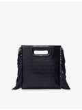Maje fringed mock-croc leather cross-body bag, imported from the UK