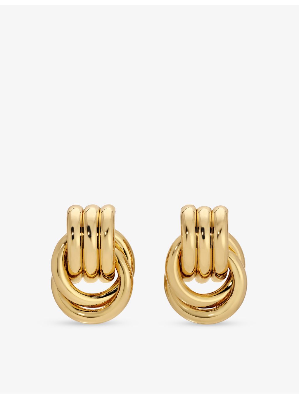 Heaven Mayhem Baby Knot gold-plated earrings - British product