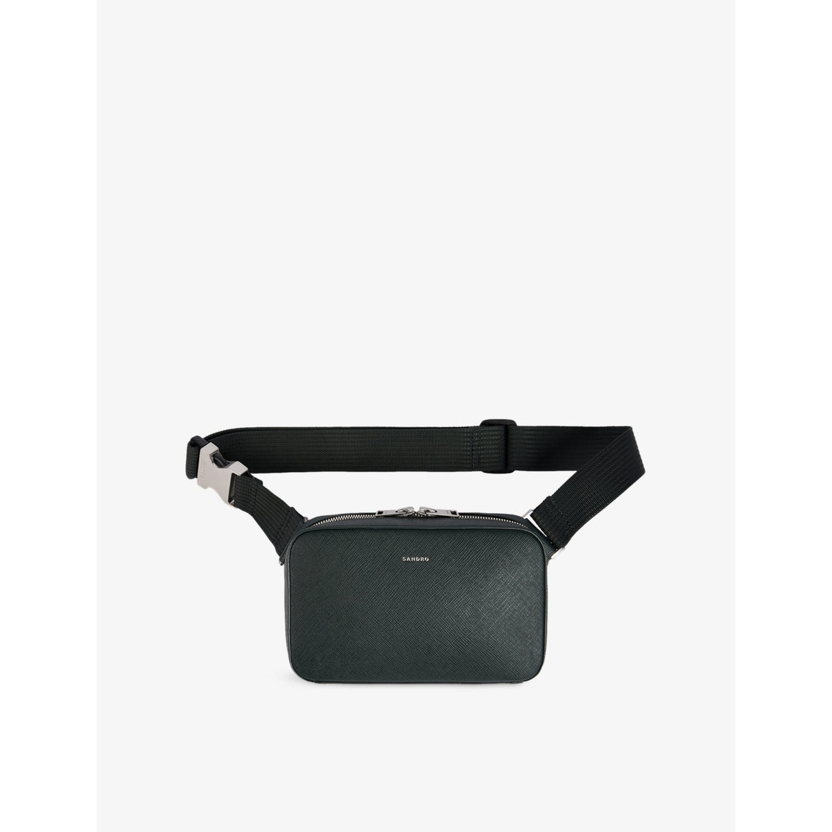 Sandro Logo-Embossed Small Leather Bag