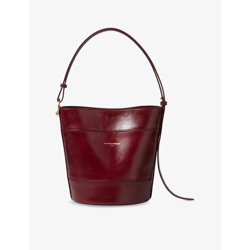 Claudie Pierlot Adjustable-Strap Leather Bucket Bag
