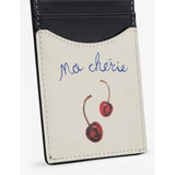 Duke + Dexter compact cherry printed leather card holder, UK version