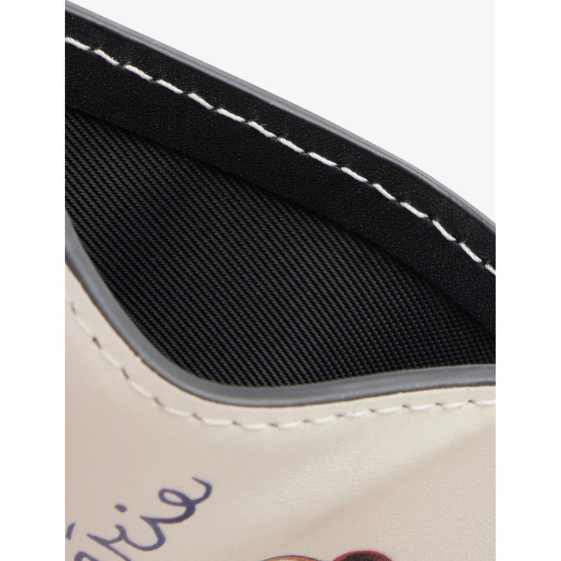 Duke + Dexter compact cherry printed leather card holder, UK version