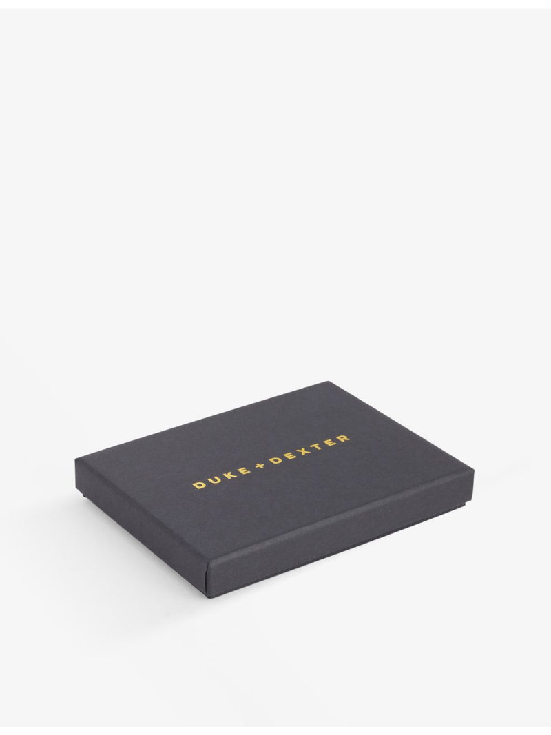 Duke + Dexter compact cherry printed leather card holder, UK version