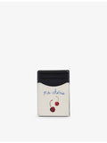 Duke + Dexter compact cherry printed leather card holder, UK version