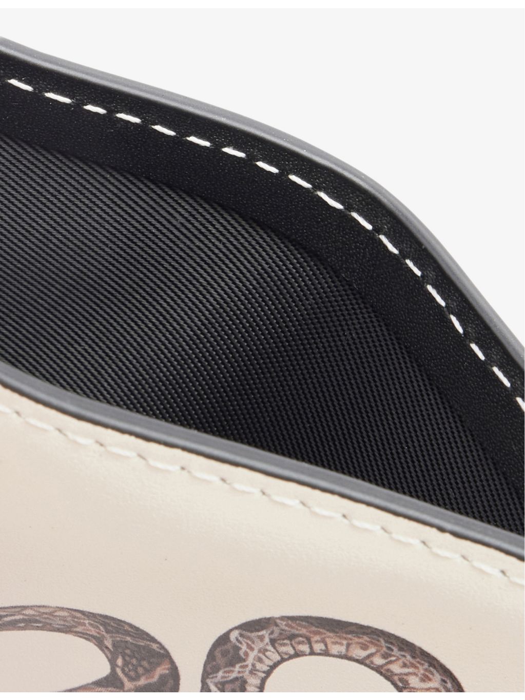 Duke + Dexter snake print leather card holder - British product