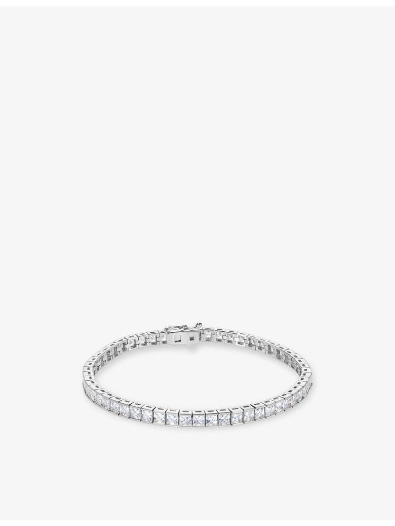 CARAT London Kayla tennis bracelet white-gold plated sterling silver (British brand)