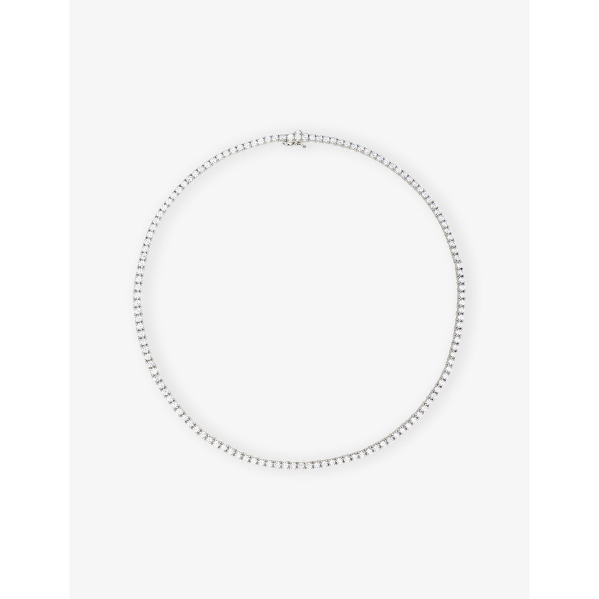 Prudence white-gold plated sterling-silver cubic zirconia necklace - S