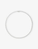 CARAT London Prudence White-Gold Plated Sterling-Silver Cubic Zirconia Necklace, 42cm