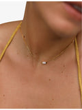 Carat London 18ct gold vermeil cubic zirconia necklace 40cm, UK version