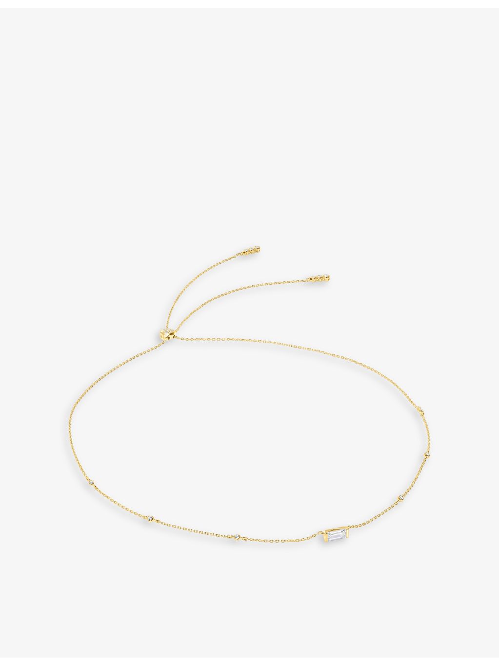 Carat London 18ct gold vermeil cubic zirconia necklace 40cm, UK version
