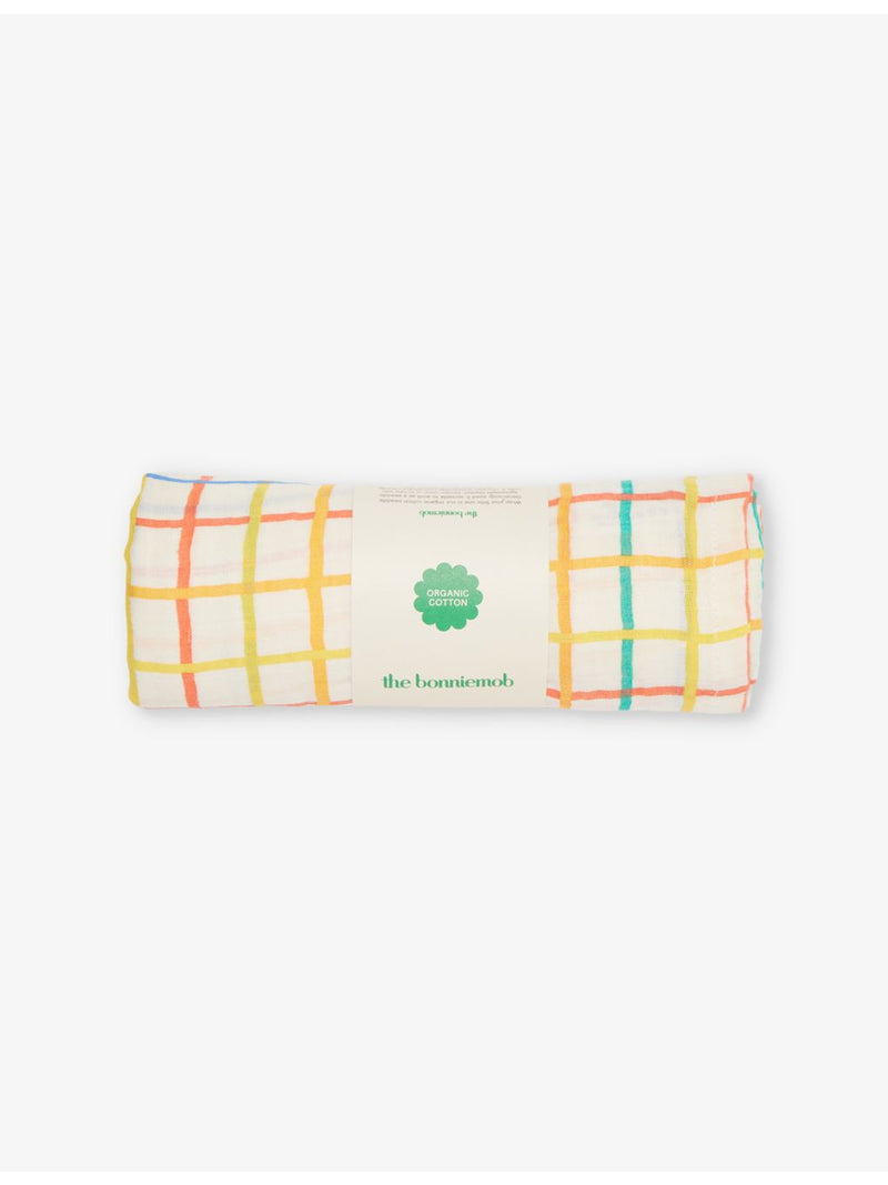 Bonnie Mob muslin blanket check-print 112cm, imported from the UK