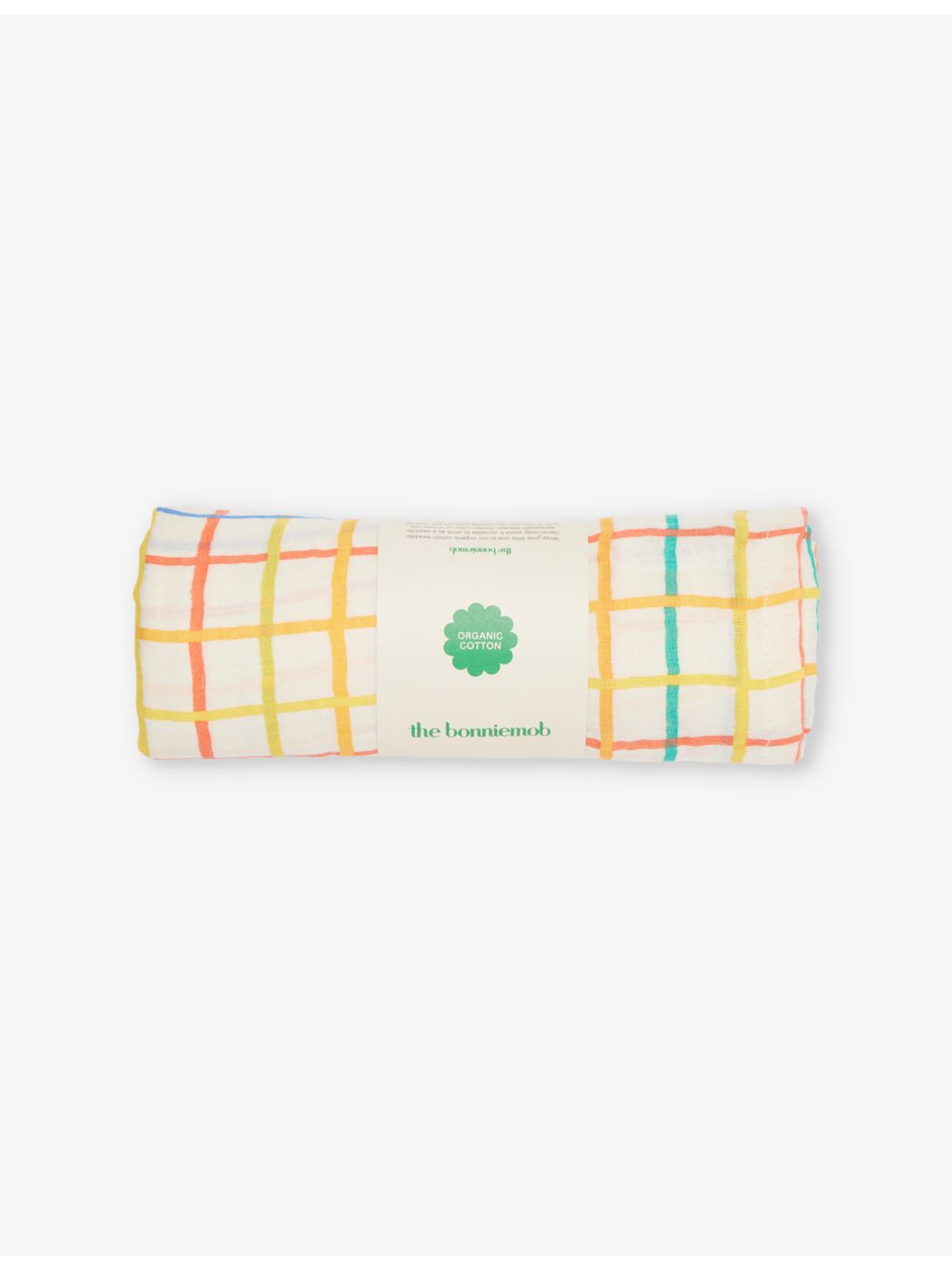 Bonnie Mob muslin blanket check-print 112cm, imported from the UK