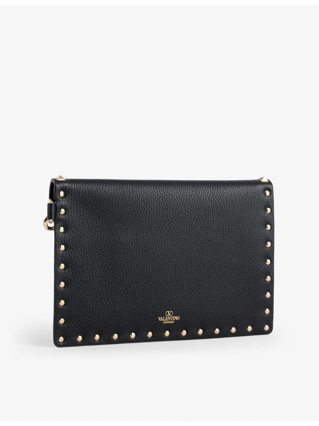 Valentino Garavani Rockstud grained-leather pouch, UK version