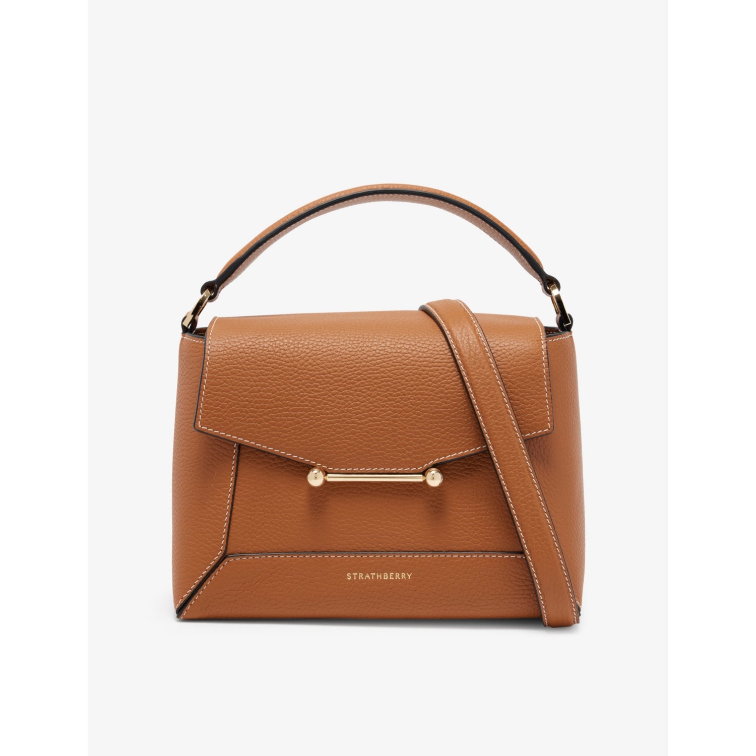 Strathberry Mosaic leather top-handle bag 23cm - British product