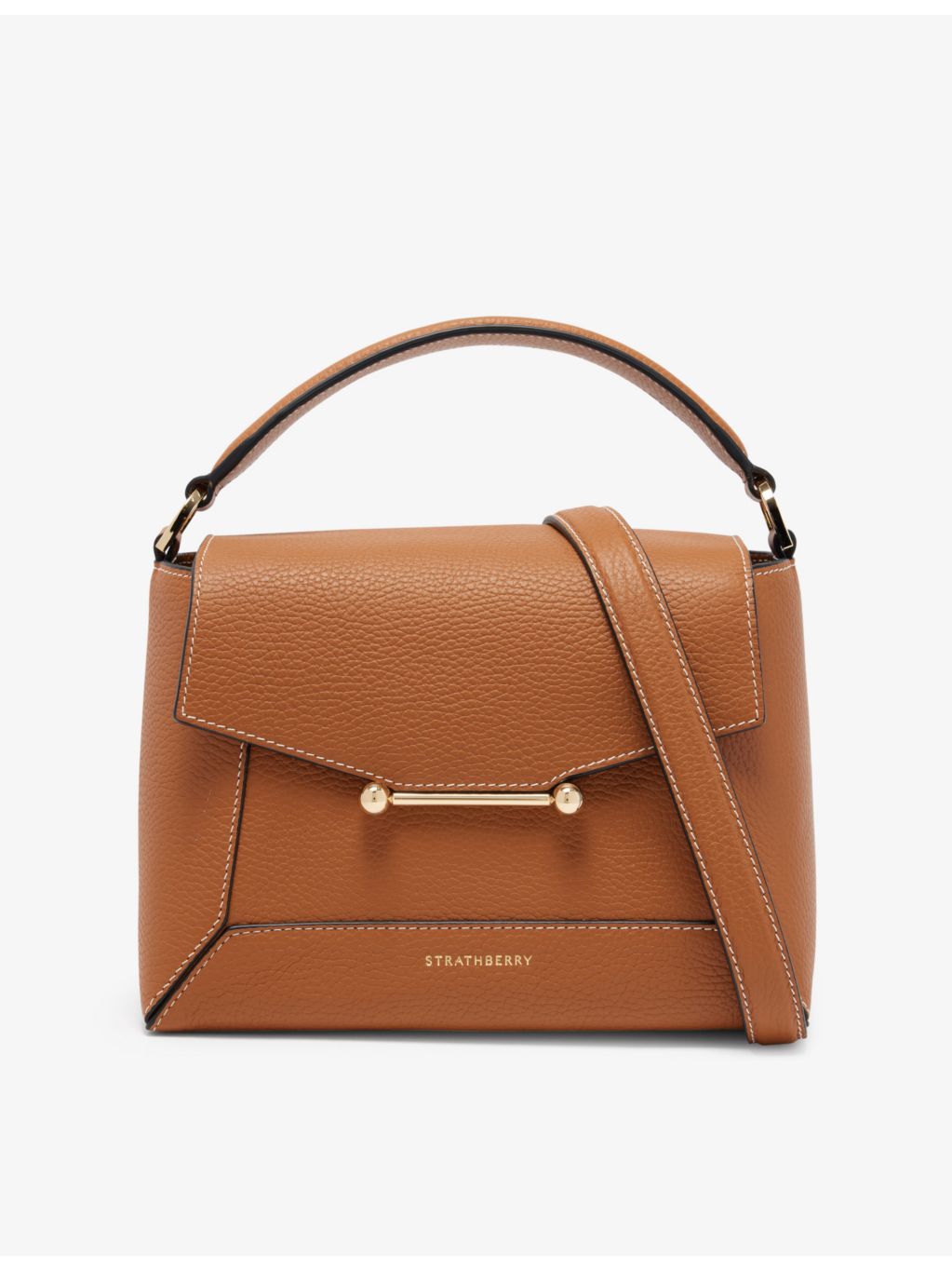 Strathberry Mosaic leather top-handle bag 23cm - British product