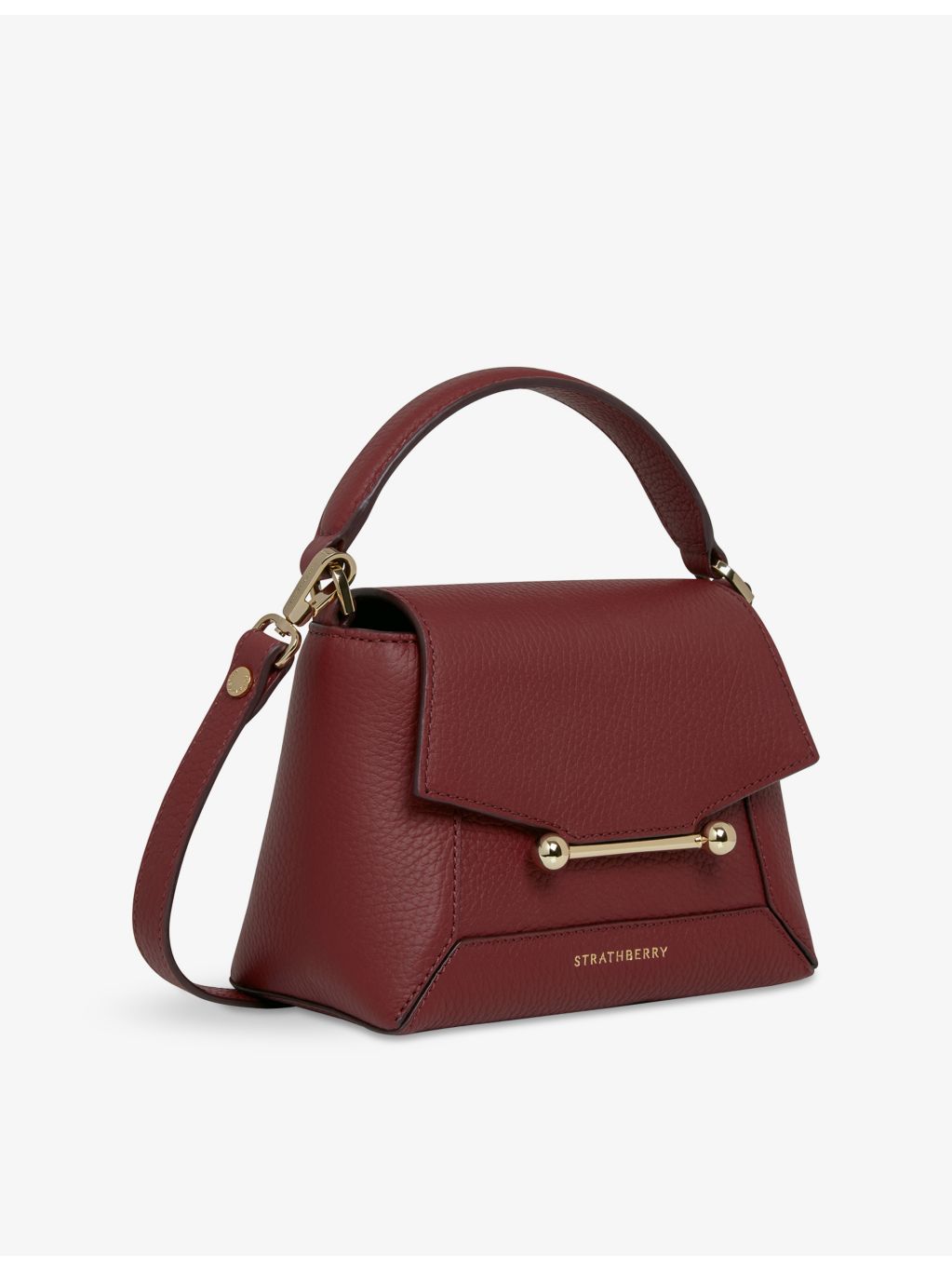Strathberry Mosaic Nano leather top-handle bag, UK version