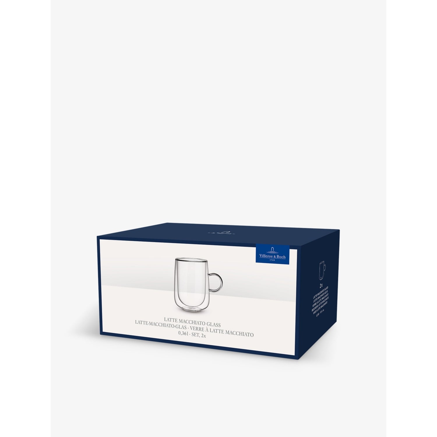 Villeroy & Boch double-walled latte glasses 360ml - British product